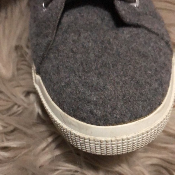 Superga Wool Blend HighTops-Gray-Sz 39.5-Side Zip Details/Lace Up Front - Picture 11 of 16